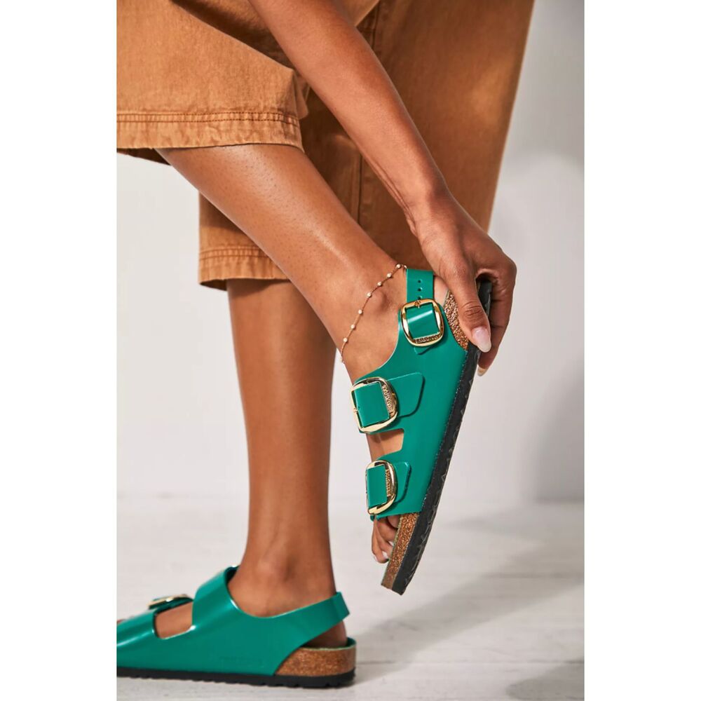 Birkenstock Milano Big Buckle High Shine Sandals Digital Green EU 37 US 6–6.5 - Picture 2 of 8